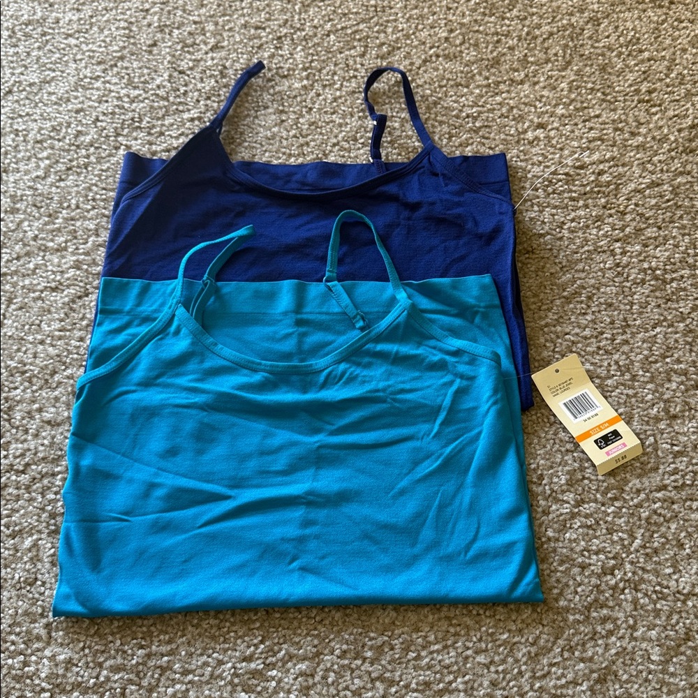 NWT: LEI Brand: Blue Light Blue & white Women's Spaghetti Strap Tank Tops SET 3